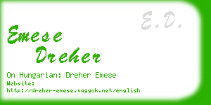 emese dreher business card